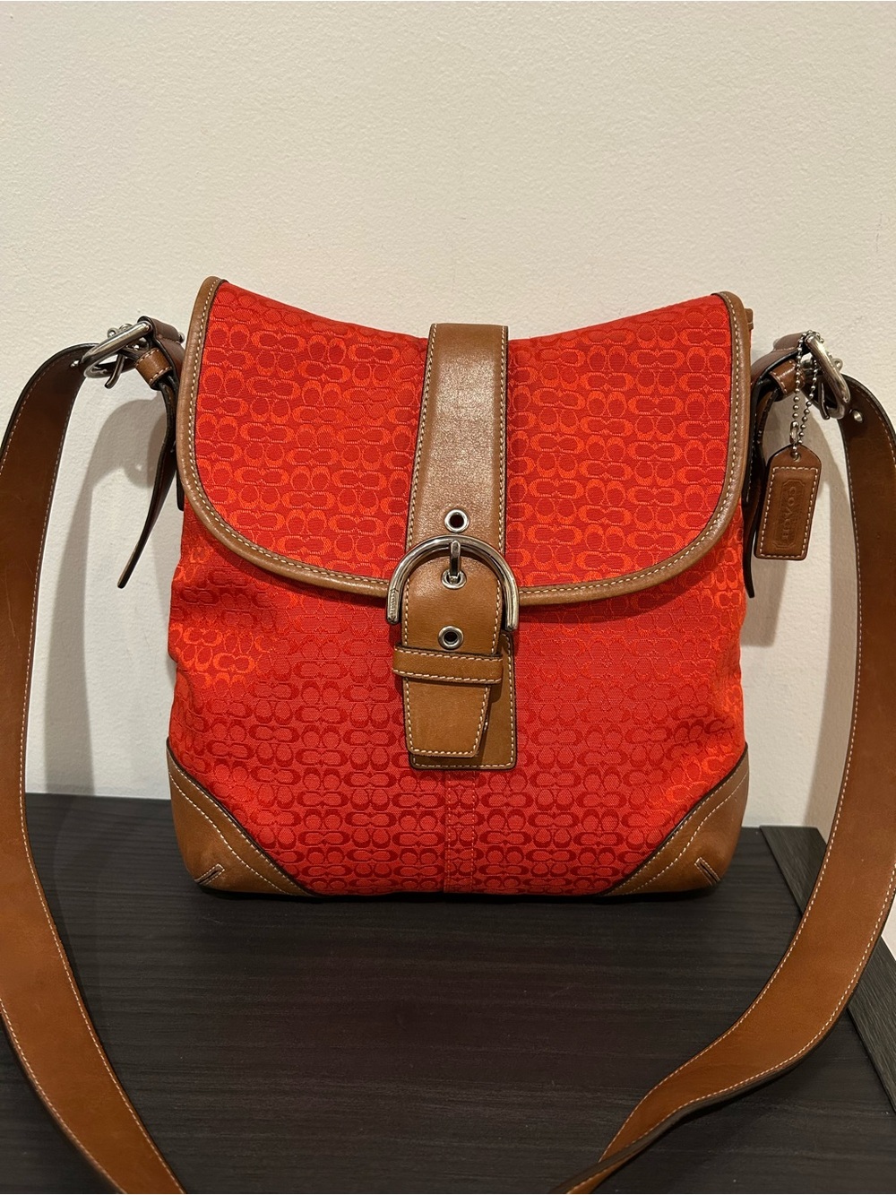 Coach Vintage Soho Signature C Flap Bag (Style #6376) Euc View 5